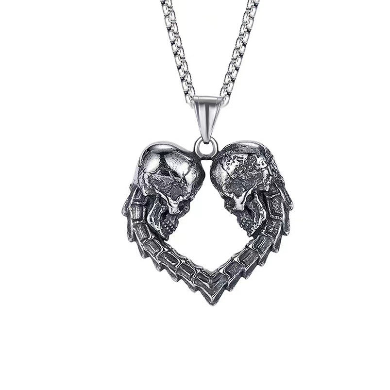 Wholesale Fashion  Hip-Hop Necklace for Men, Personalized Punk Style Steel Chain Pendan